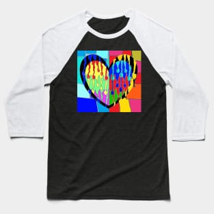 Heart Heart Graffiti Pop Art Baseball T-Shirt